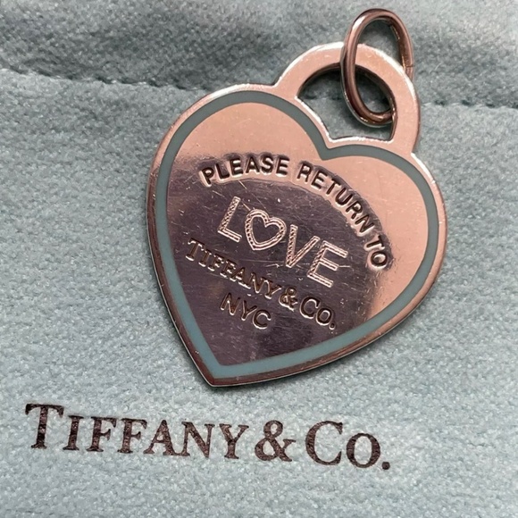 Tiffany & Co. Jewelry - Tiffany RTT Large Heart Charm w/Blue Enamel